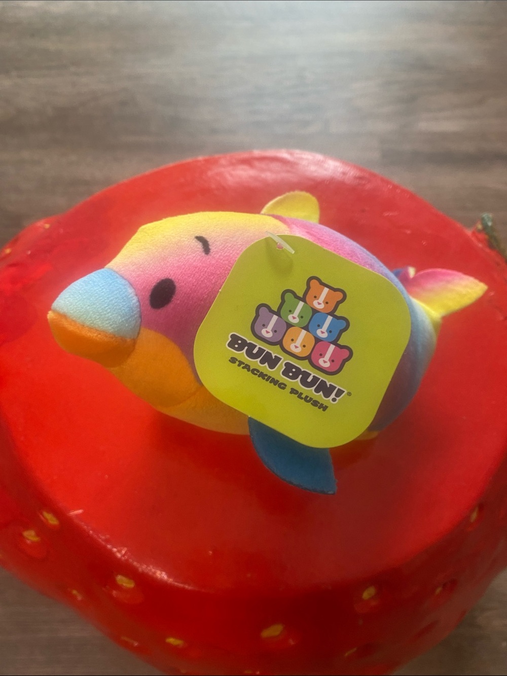 NWT BUN BUN! Rainbow Dolphin plush